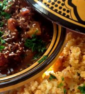 Lamstajine met abrikozen